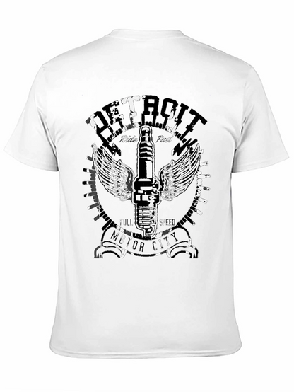 Detroit Motor City Black Graphic Tee