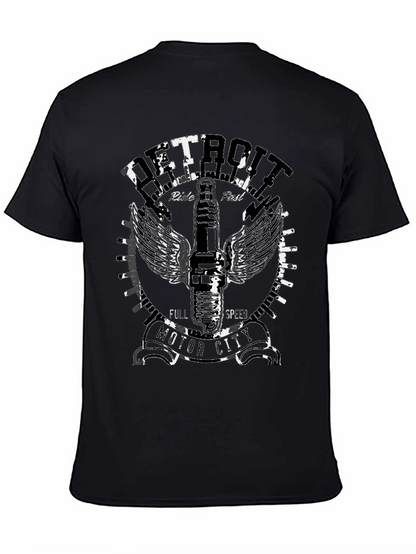 Detroit Motor City Black Graphic Tee