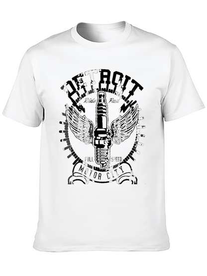 Detroit Motor City Black Graphic Tee