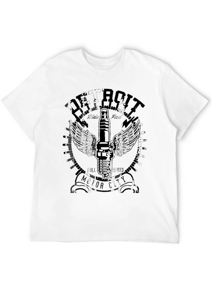 Detroit Motor City Black Graphic Tee