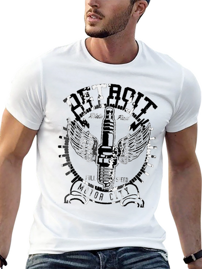 Detroit Motor City Black Graphic Tee