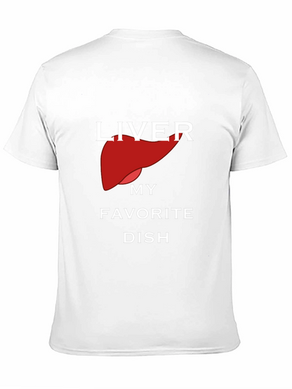 Liver My Favorite Dish Black Graphic T-Shirt