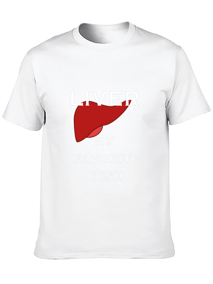 Liver My Favorite Dish Black Graphic T-Shirt