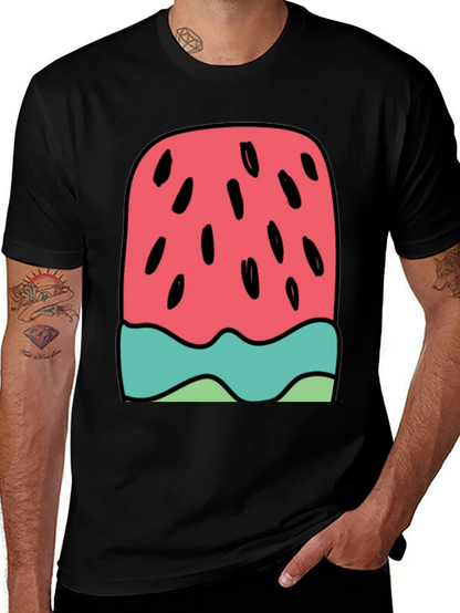 Watermelon Ice Cream Graphic Tee - Summer Fun!