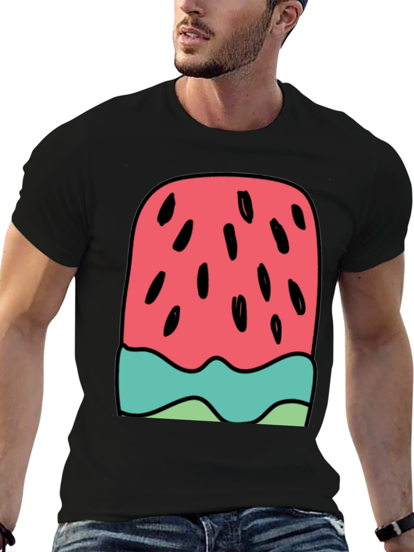 Watermelon Ice Cream Graphic Tee - Summer Fun!