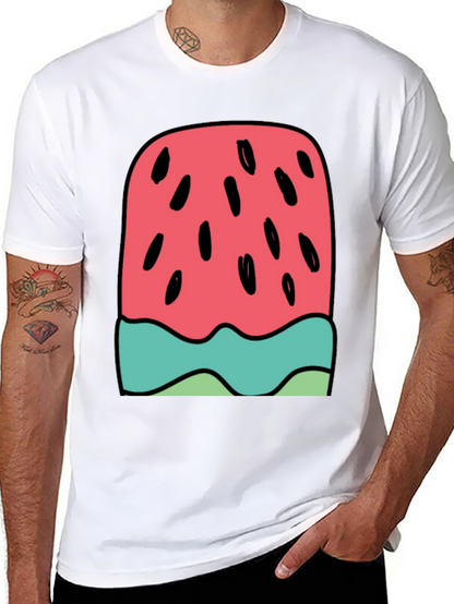 Watermelon Ice Cream Graphic Tee - Summer Fun!