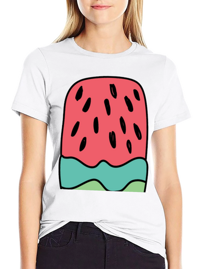 Watermelon Ice Cream Graphic Tee - Summer Fun!