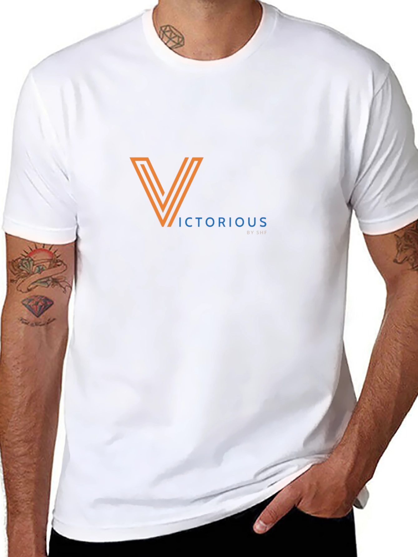 Victorious Tri-Line V Logo Black T-Shirt