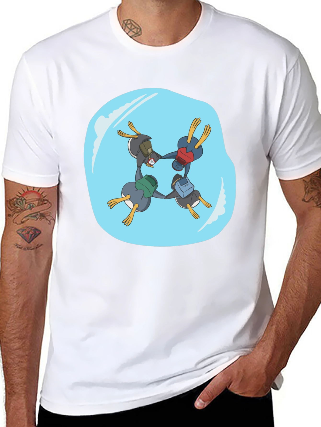 Penguin Backpacking Crew Black T-Shirt