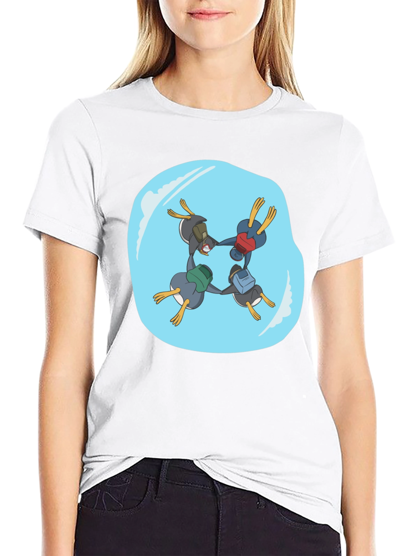 Penguin Backpacking Crew Black T-Shirt