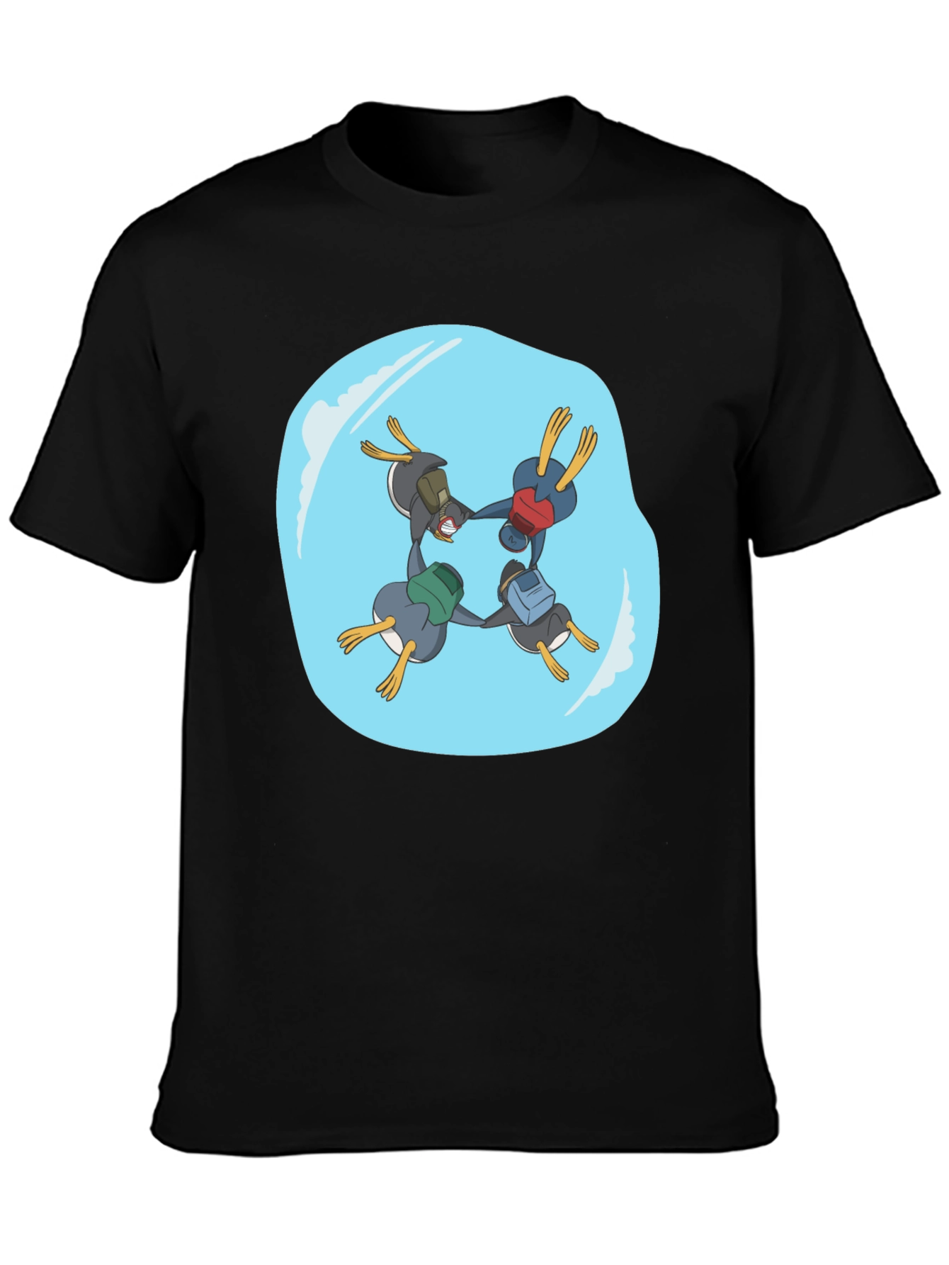 Penguin Backpacking Crew Black T-Shirt
