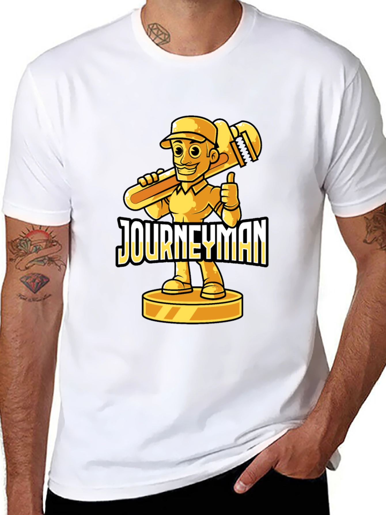 Journeyman Cartoon Plumber T-Shirt