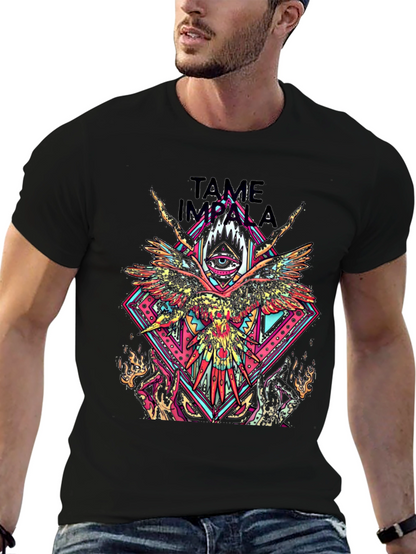 Tame Impala Graphic T-Shirt - Psychedelic Bird Design