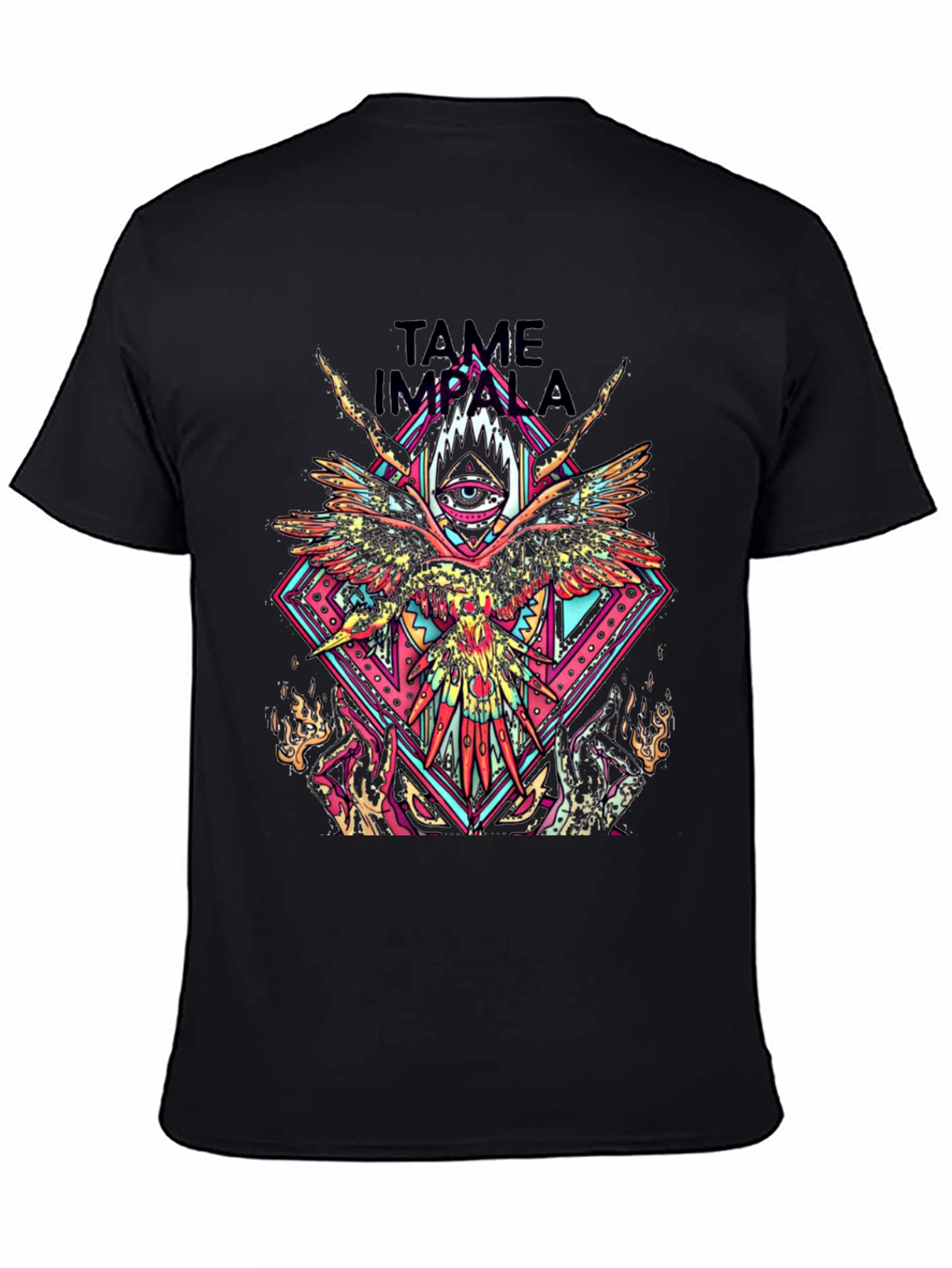 Tame Impala Graphic T-Shirt - Psychedelic Bird Design