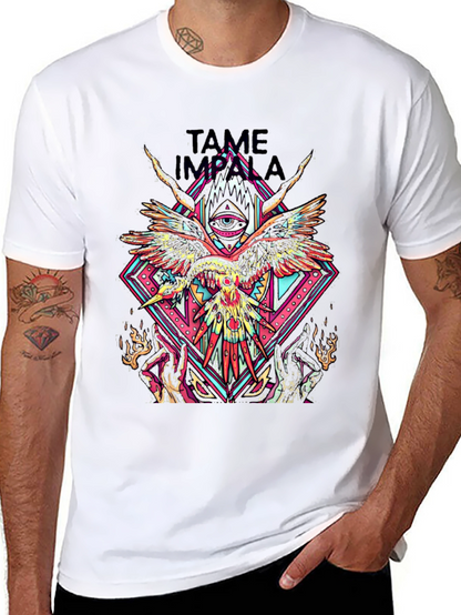Tame Impala Graphic T-Shirt - Psychedelic Bird Design