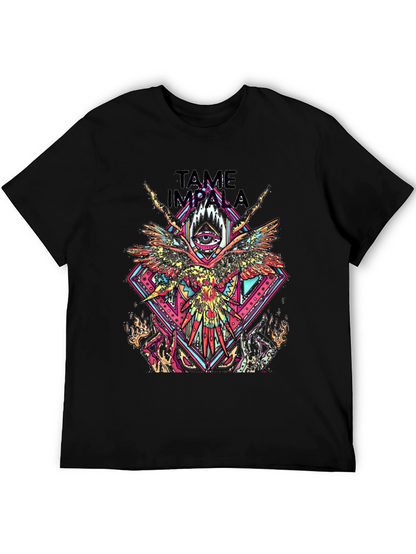 Tame Impala Graphic T-Shirt - Psychedelic Bird Design