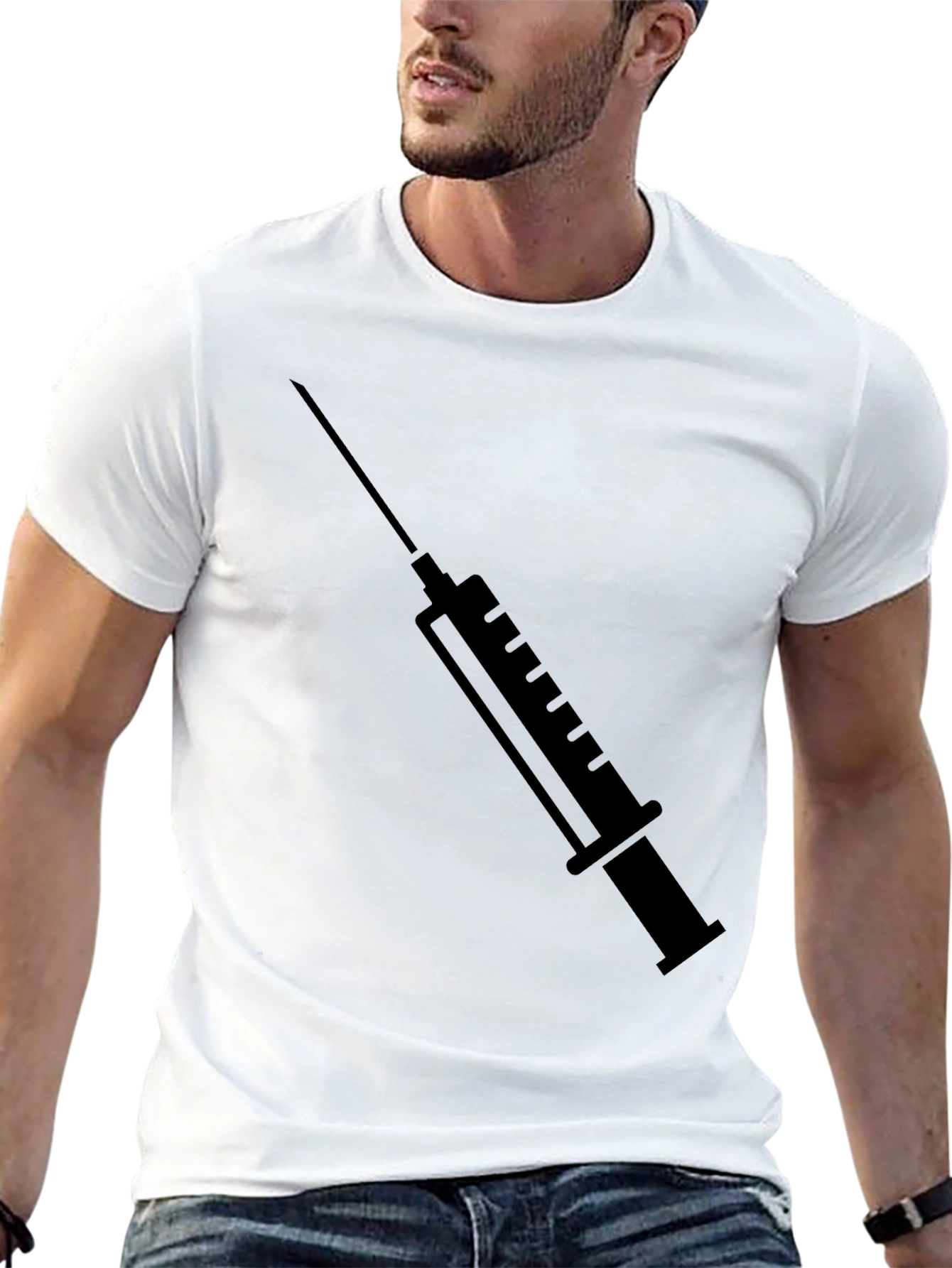 Syringe Graphic T-Shirt - Bold Statement Tee