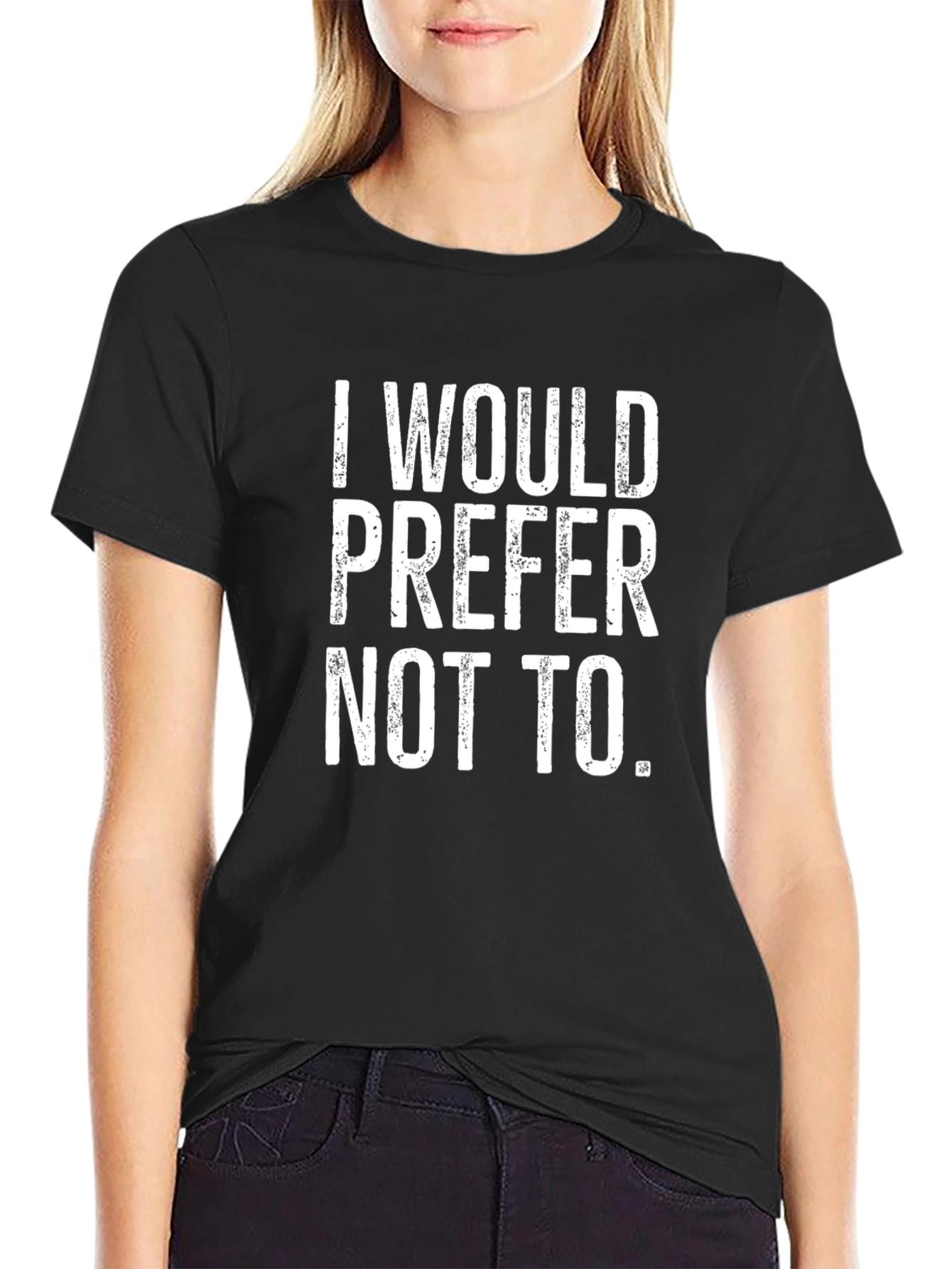 I Would Prefer Not To Graphic Tee - Black