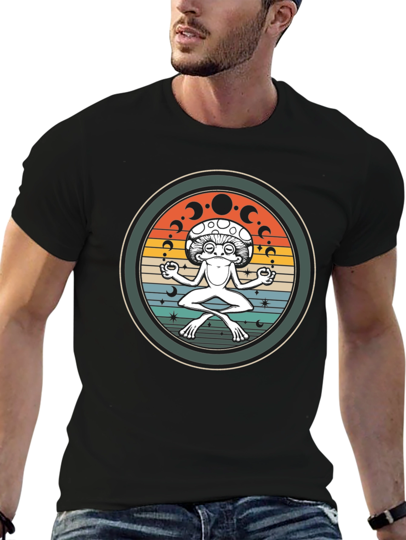 Mushroom Meditating Graphic Tee