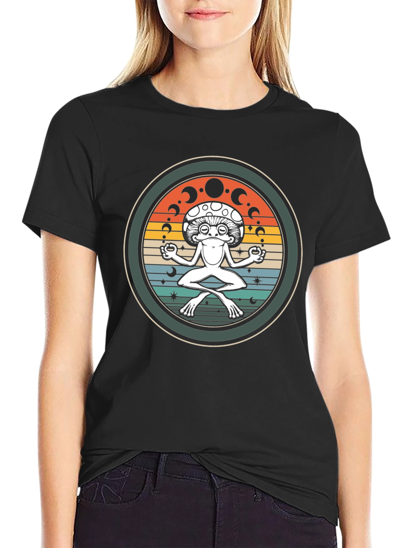 Mushroom Meditating Graphic Tee