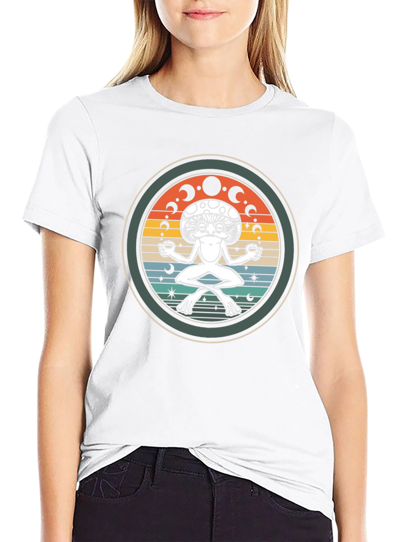 Mushroom Meditating Graphic Tee