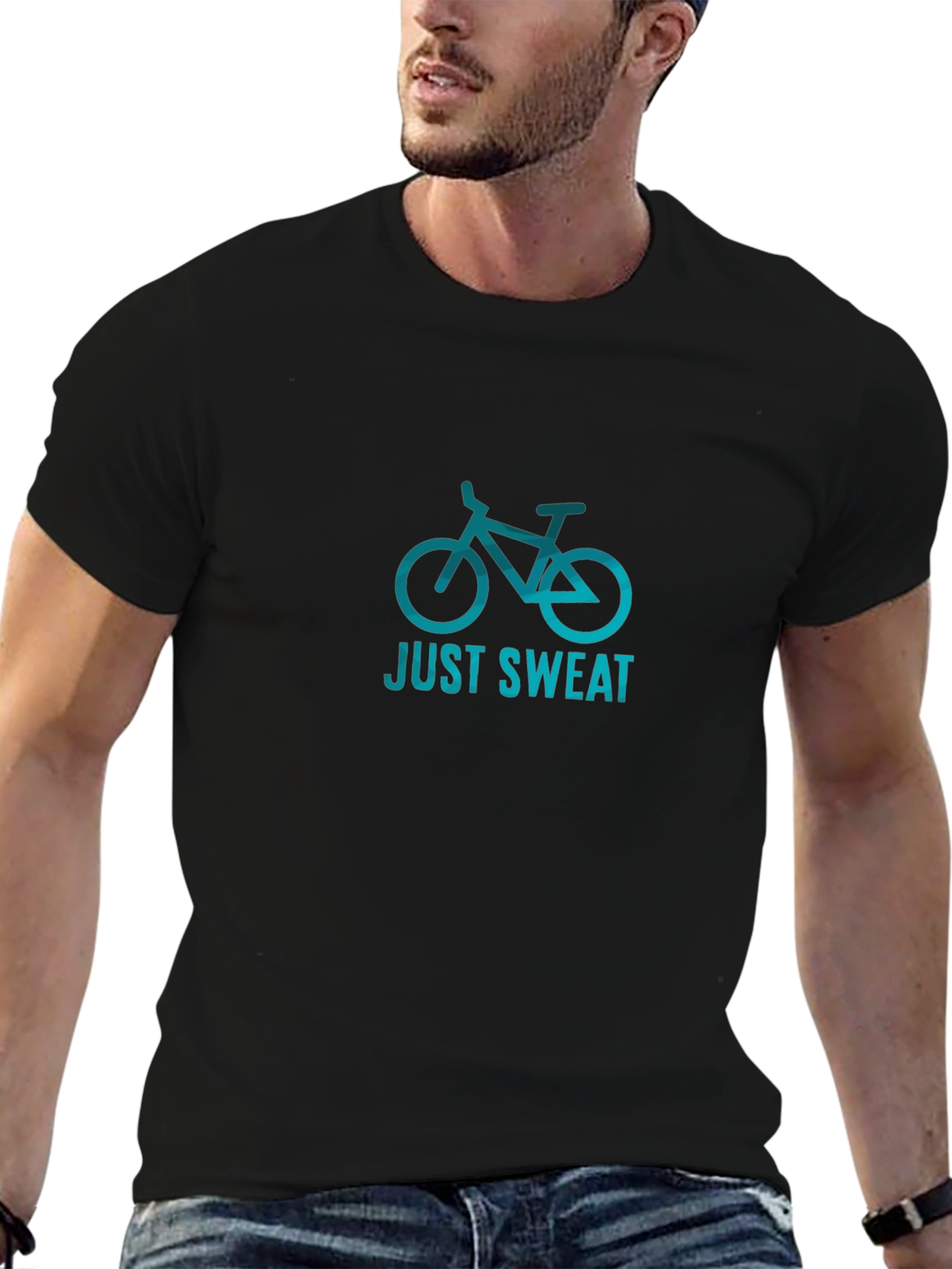 Just Sweat Black Graphic Tee