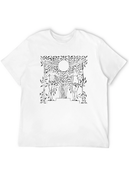 Black T-Shirt with Mythical Art Design