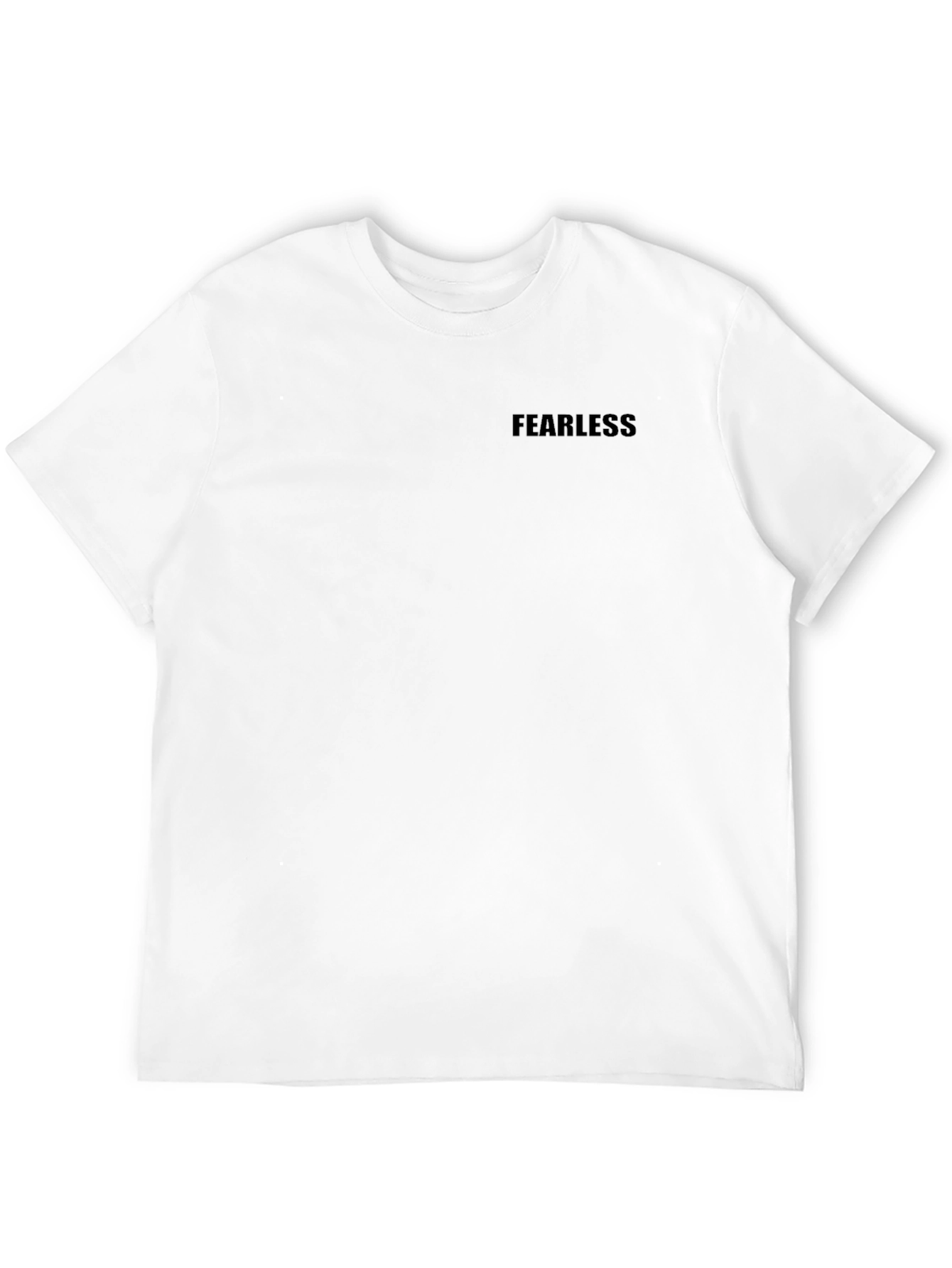 Mens Fearless Black Crewneck T-Shirt