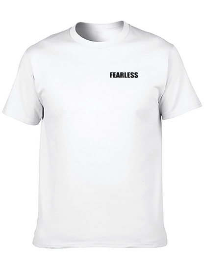 Mens Fearless Black Crewneck T-Shirt