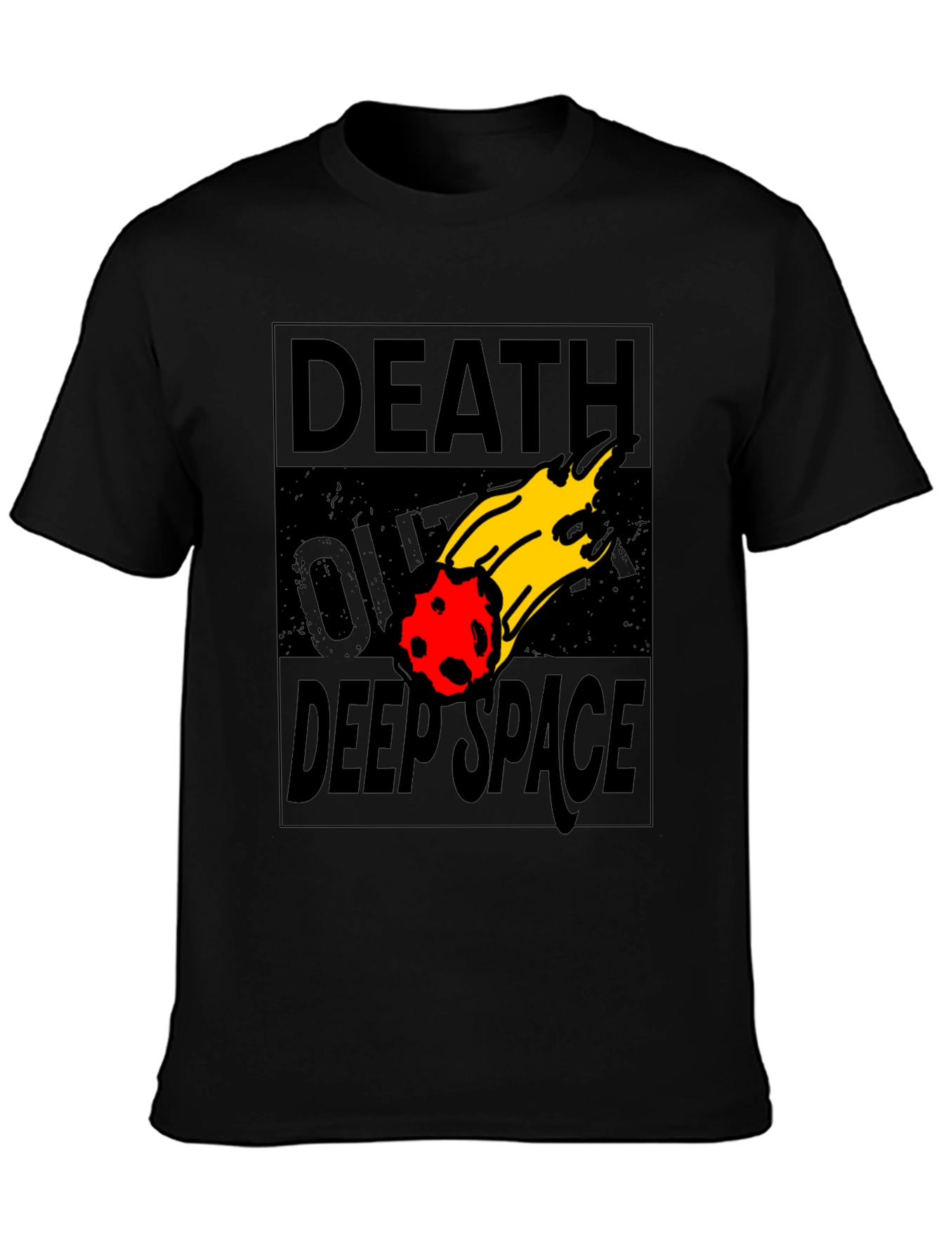 Death Over Deep Space Graphic Tee - Black Cotton