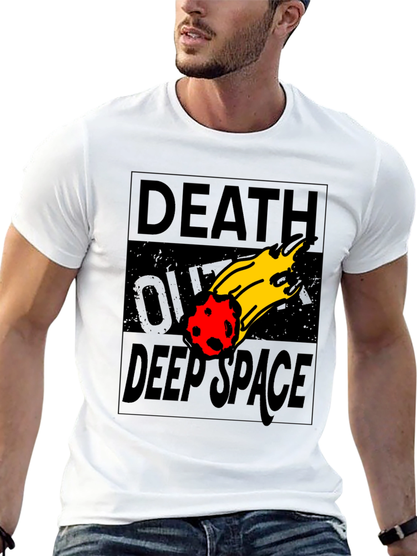 Death Over Deep Space Graphic Tee - Black Cotton