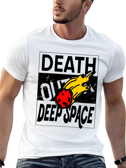 Death Over Deep Space Graphic Tee - Black Cotton