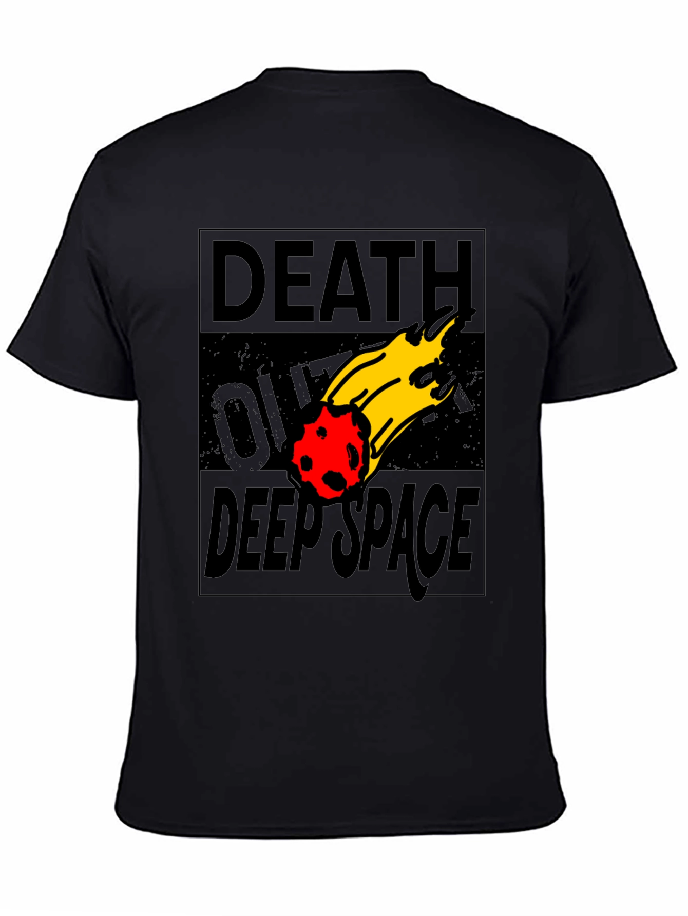 Death Over Deep Space Graphic Tee - Black Cotton
