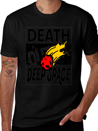 Death Over Deep Space Graphic Tee - Black Cotton
