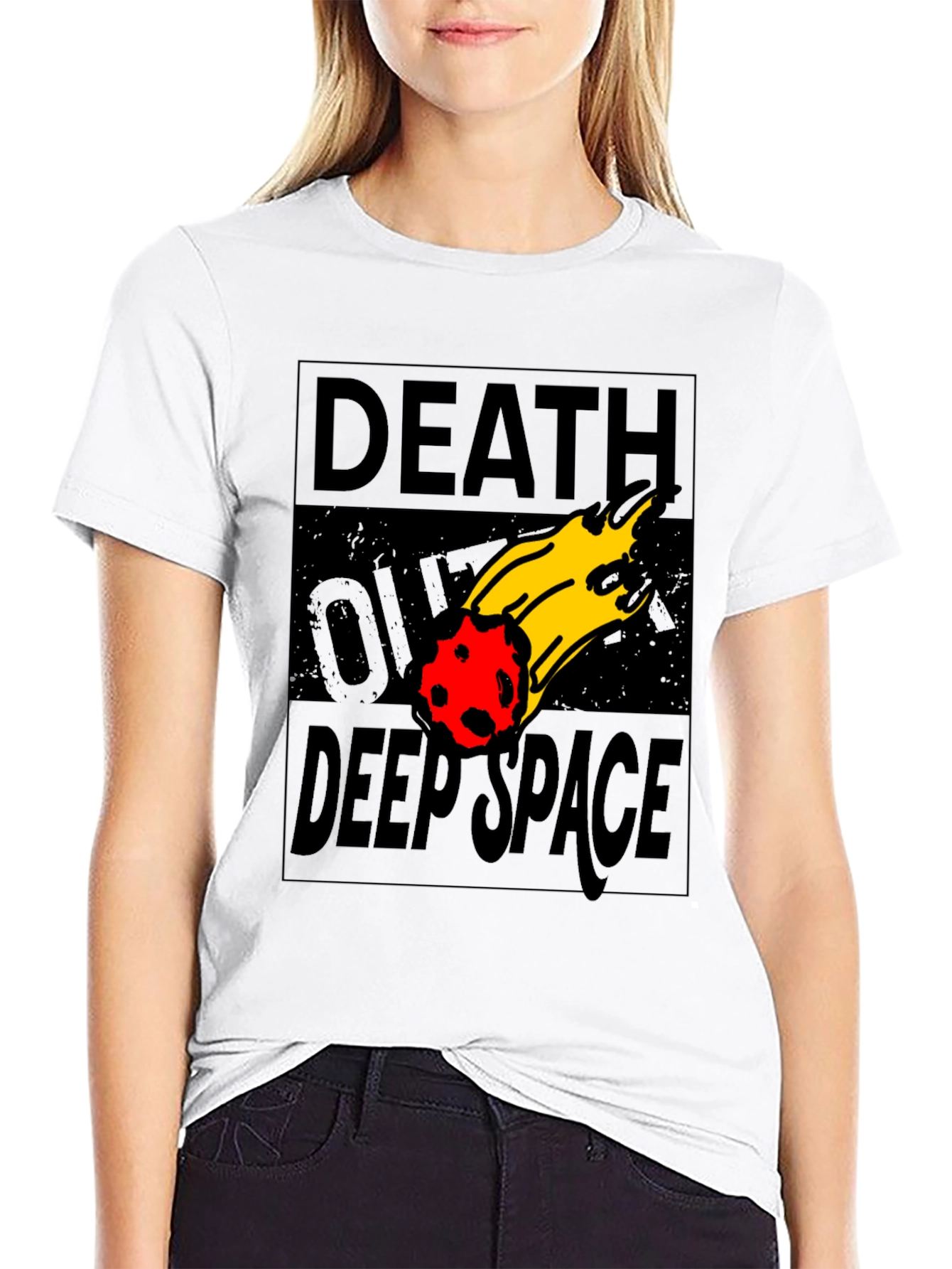 Death Over Deep Space Graphic Tee - Black Cotton