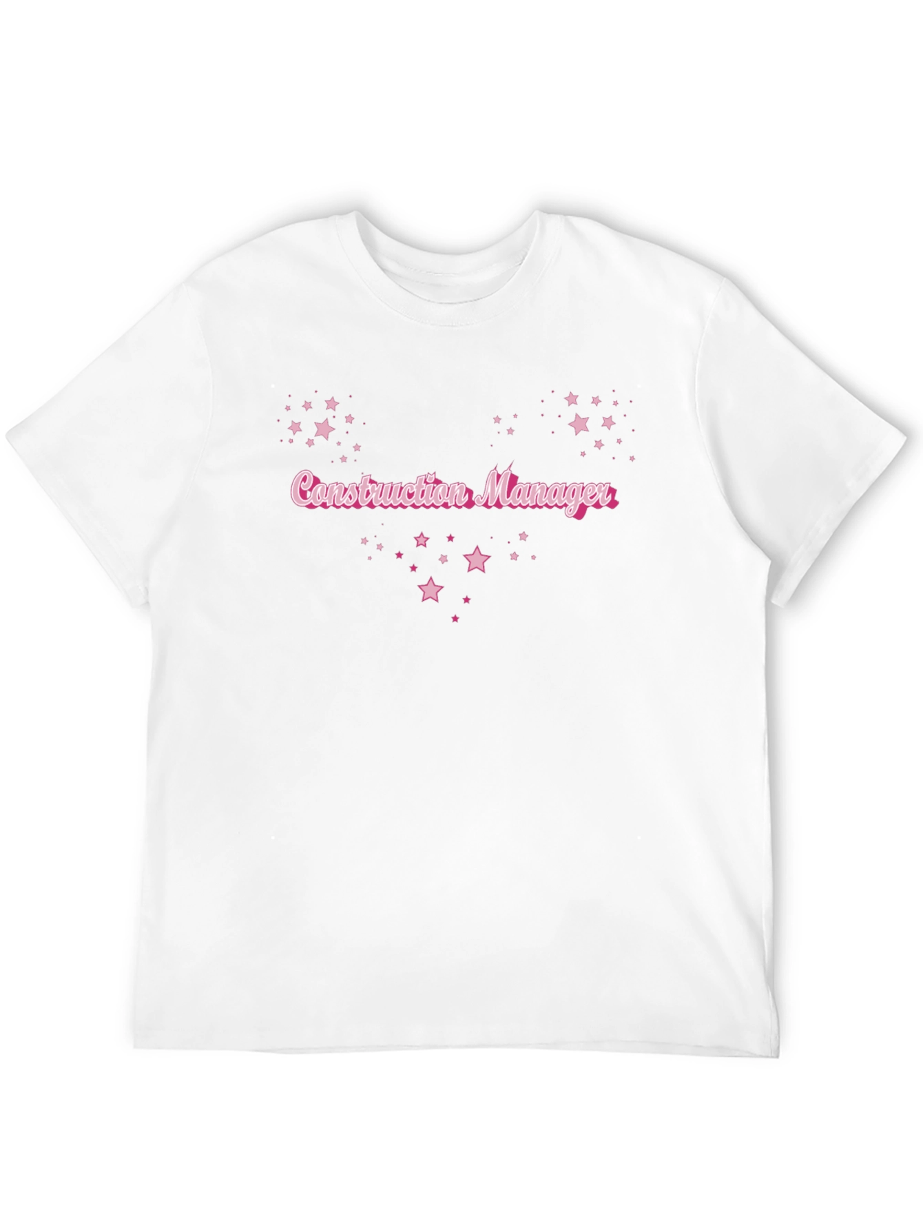 Construction Manager Pink Star T-Shirt