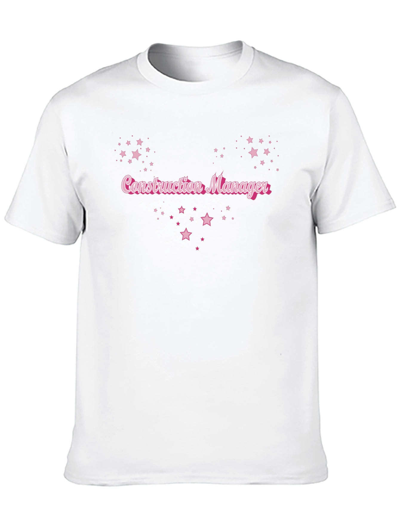 Construction Manager Pink Star T-Shirt