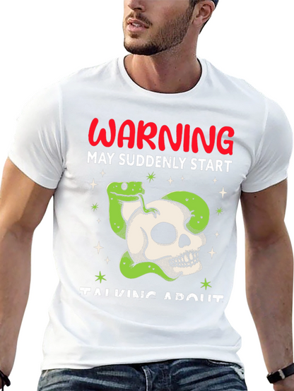 Warning Snake Skull Graphic Tee