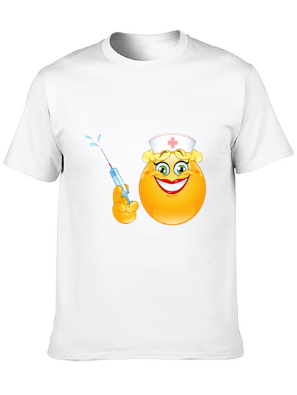 Nurse Emoji Graphic Black T-Shirt