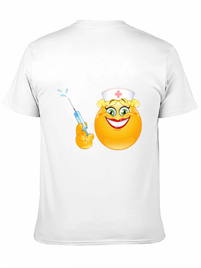 Nurse Emoji Graphic Black T-Shirt