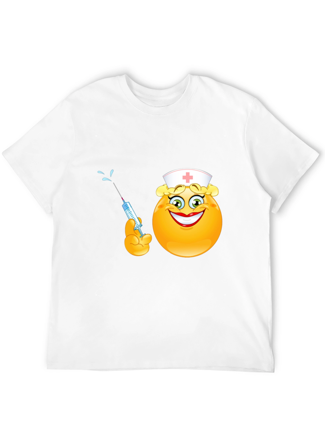 Nurse Emoji Graphic Black T-Shirt