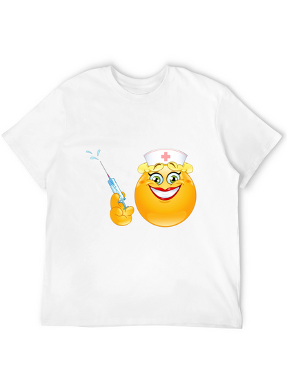 Nurse Emoji Graphic Black T-Shirt