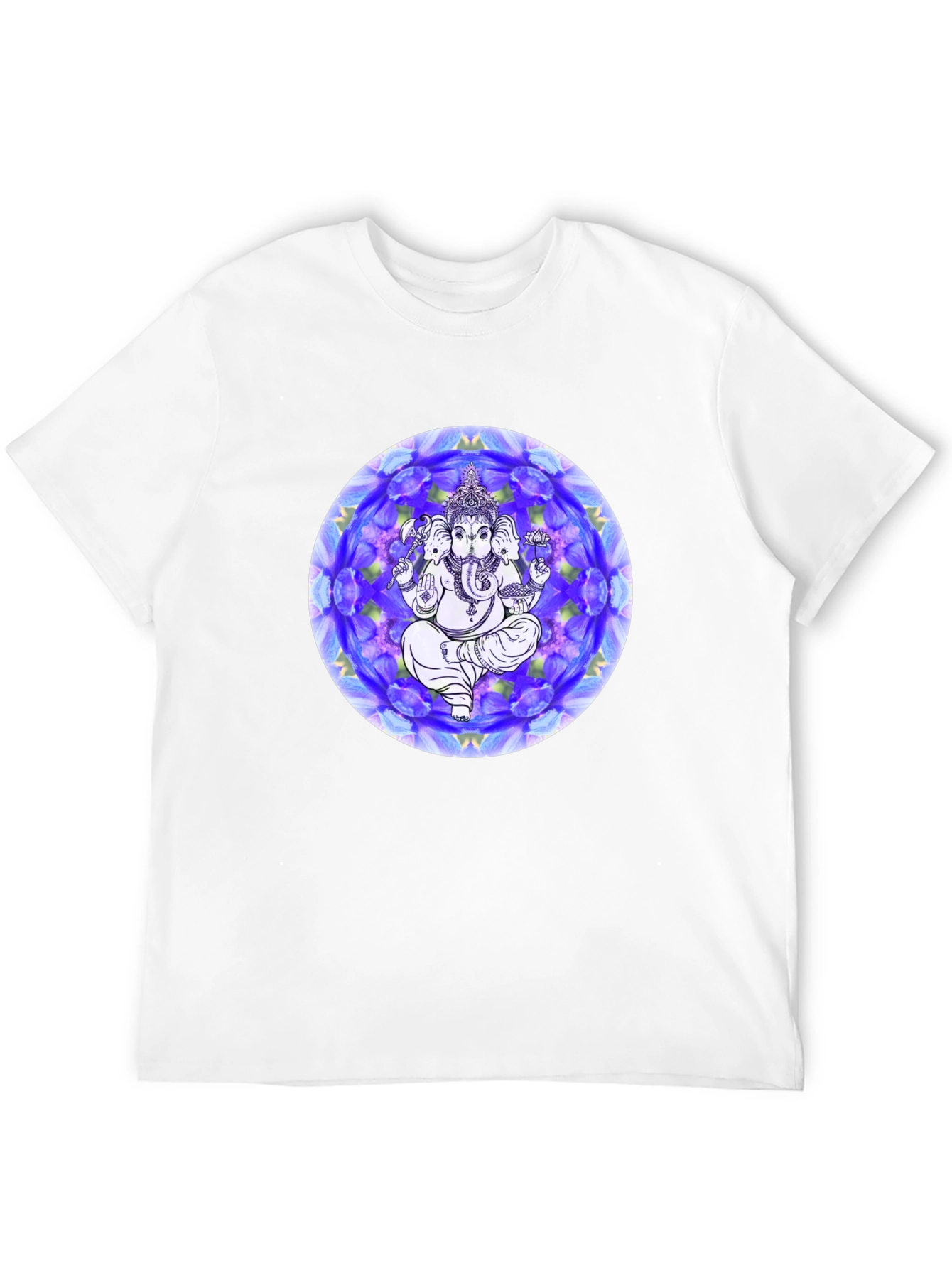 Ganesh Mandala Graphic Tee - Black Cotton T-Shirt