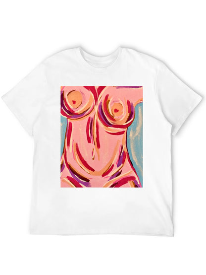 Abstract Body Art Graphic Tee - Black