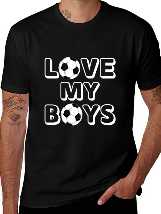 Love My Boys Soccer Ball T-Shirt