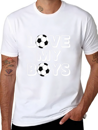 Love My Boys Soccer Ball T-Shirt
