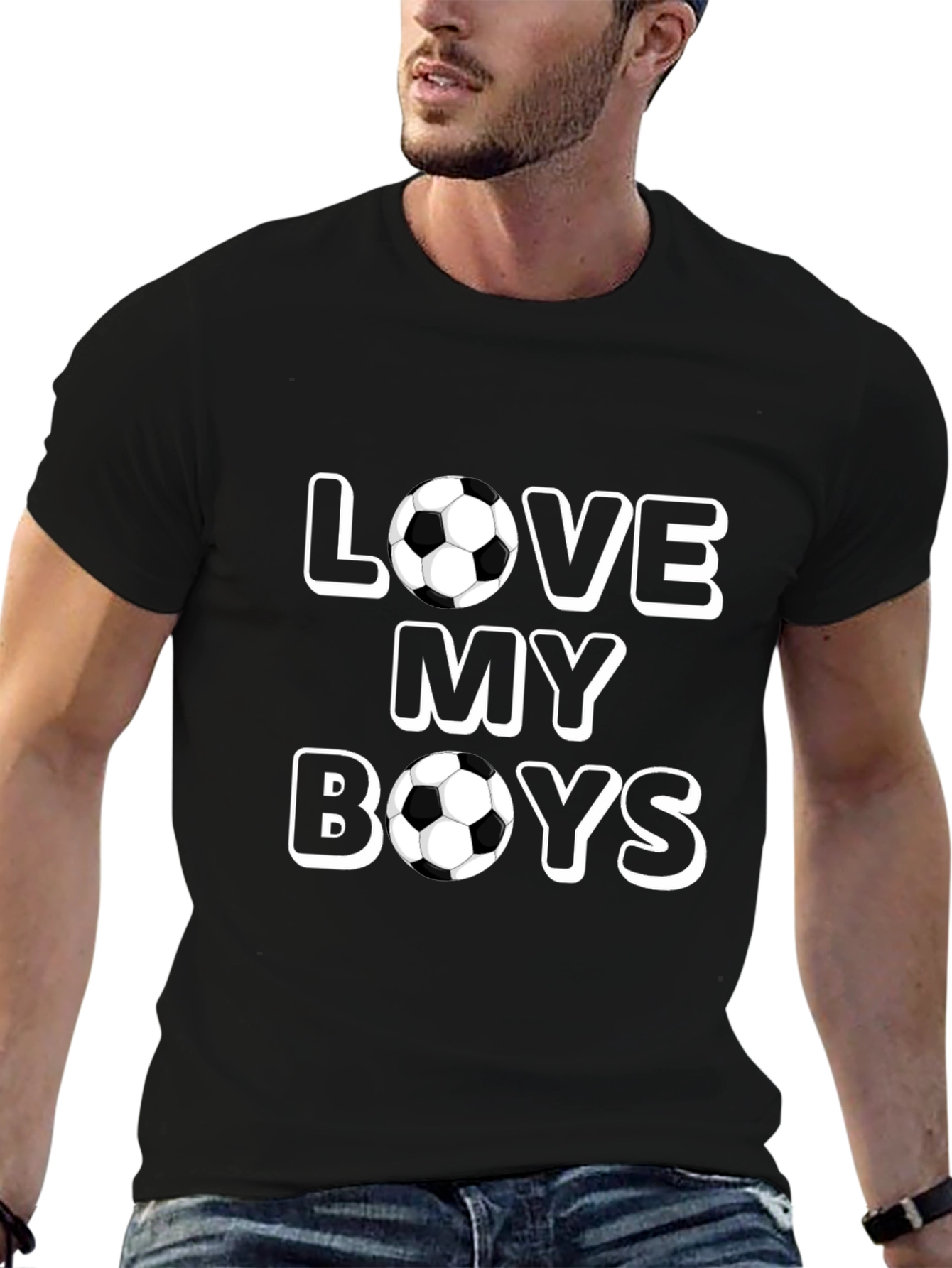 Love My Boys Soccer Ball T-Shirt