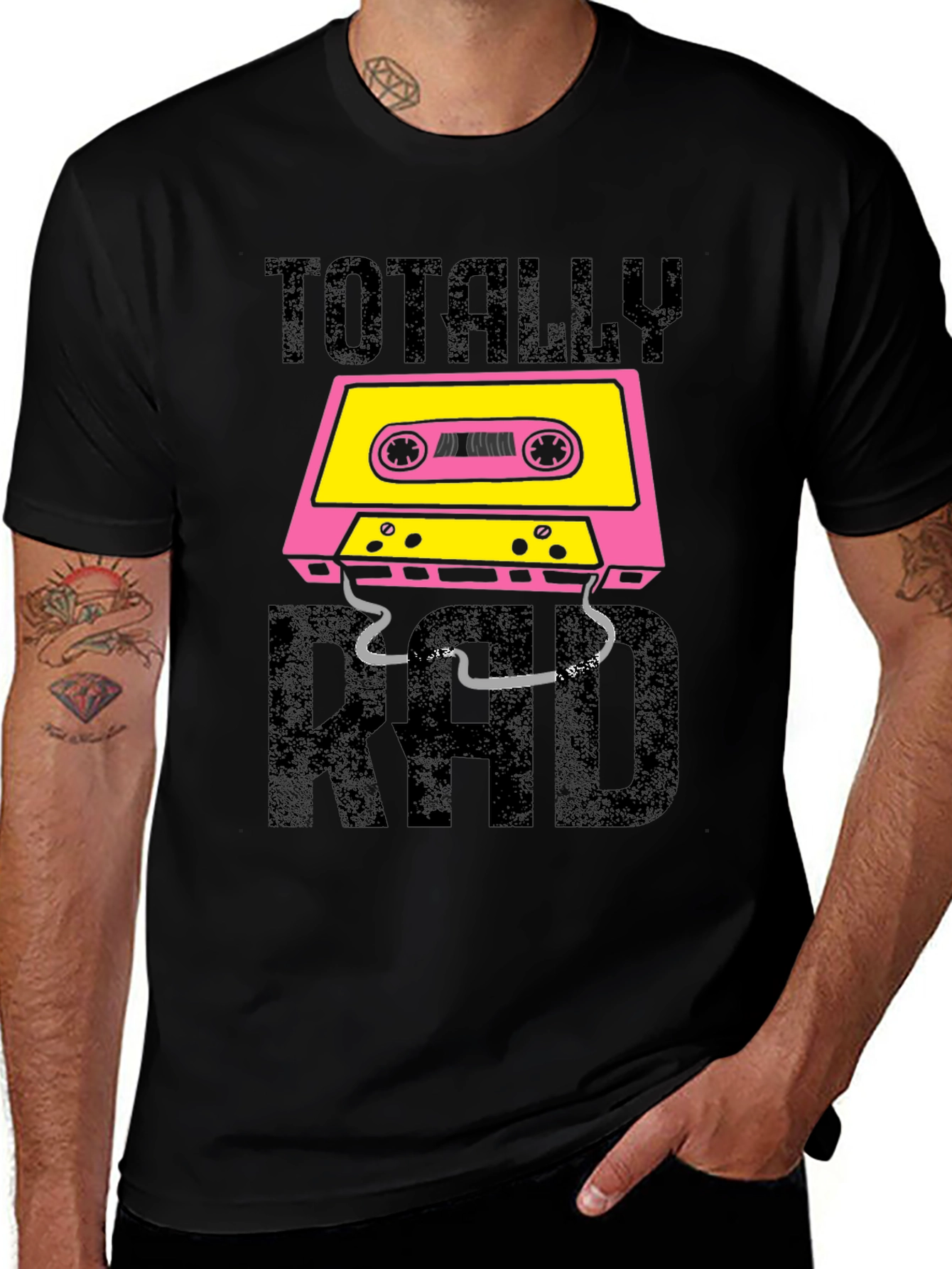 Totally Rad Cassette Tape Graphic T-Shirt