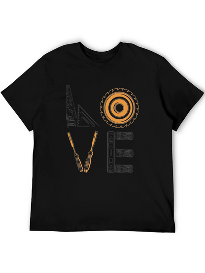 Woodworkers Love T-Shirt: Carpenter Saw & Screwdrivers