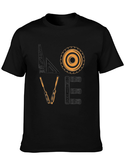 Woodworkers Love T-Shirt: Carpenter Saw & Screwdrivers
